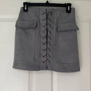 Suede Gray Skirt